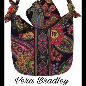 VERA BRADLEY Paisley Quilted Handbag with Matching Wallet NEW
